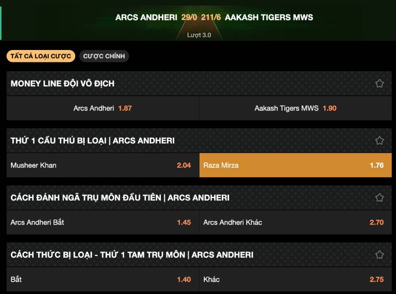Cách Soi Kèo Cricket Châu Á Tường Tận Từ A-Z Cho Newbie 4 Tận dụng các kèo chấp và kèo phụ
